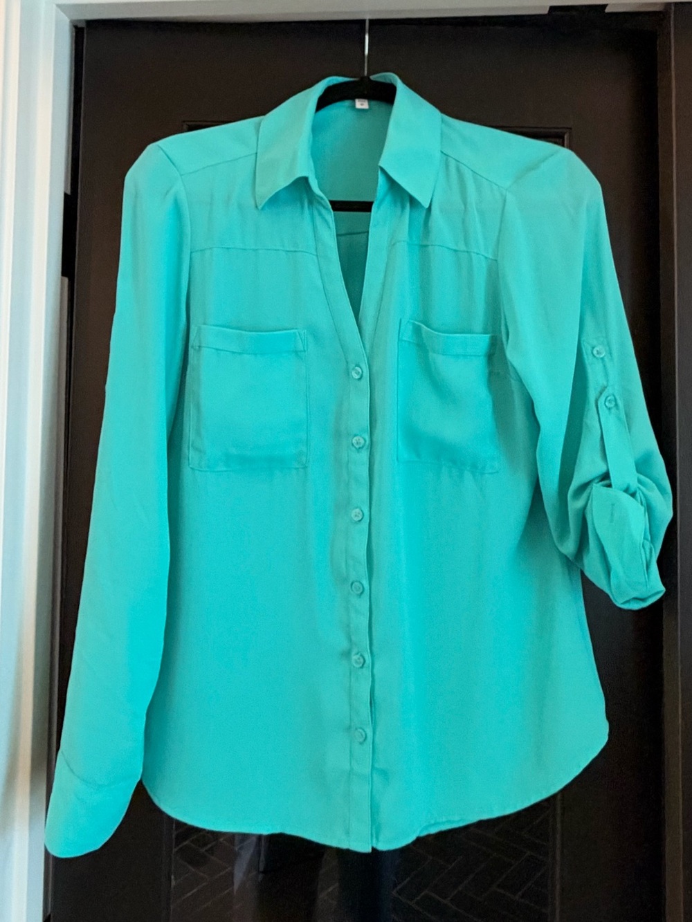Express The Portofino Shirt Button Down Shirt Blue Medium